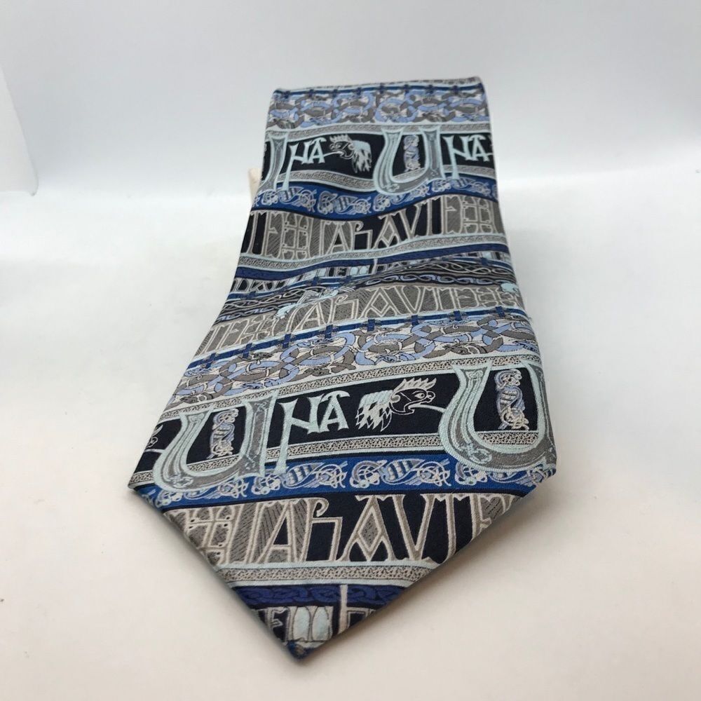 Traditional Craft Kells Silk Tie Blue